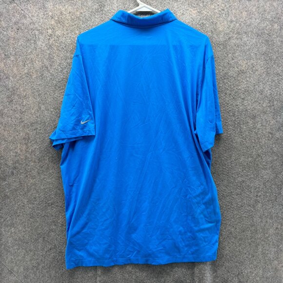 Nike Polo Shirt Mens XL Blue Performance Jersey Dri Fit Golf Golfer Extra Large - Picture 6 of 10